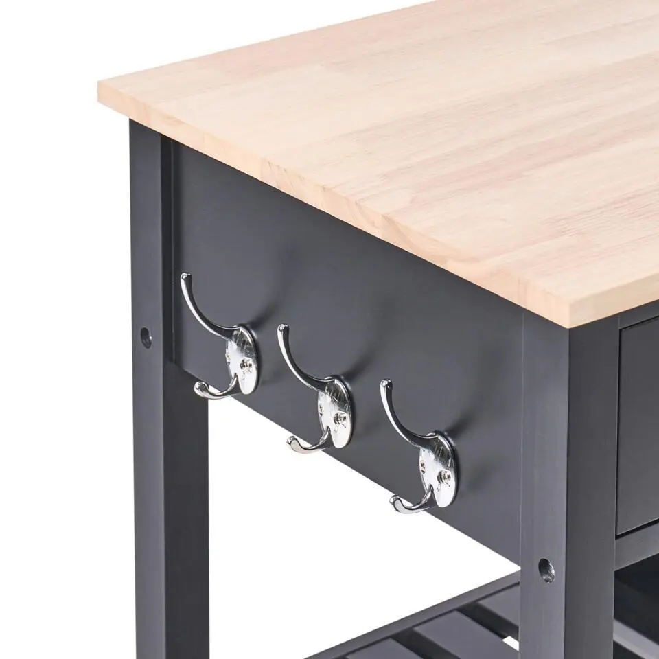 GENOA - Keukentrolley - Zwart - MDF