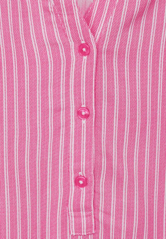 Viskose Streifenbluse - pink sorbet