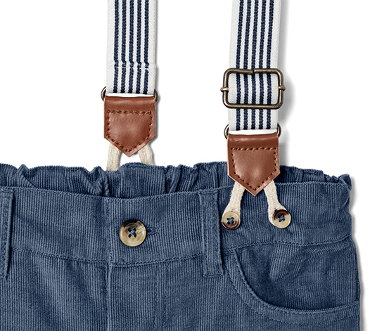 Kinder-Cordhose mit abnehmbaren Hosenträgern