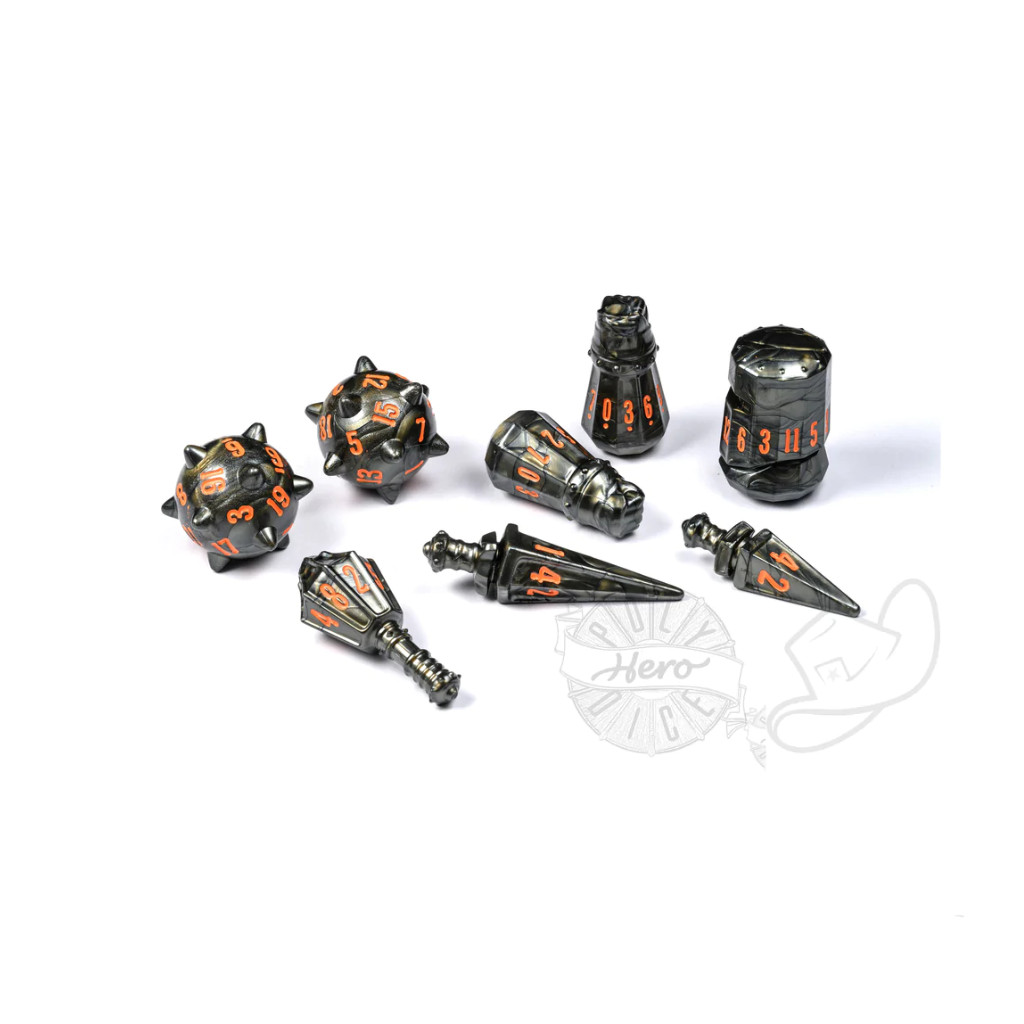 Set de 8 Dés JDR Polyhero Dice : Warrior