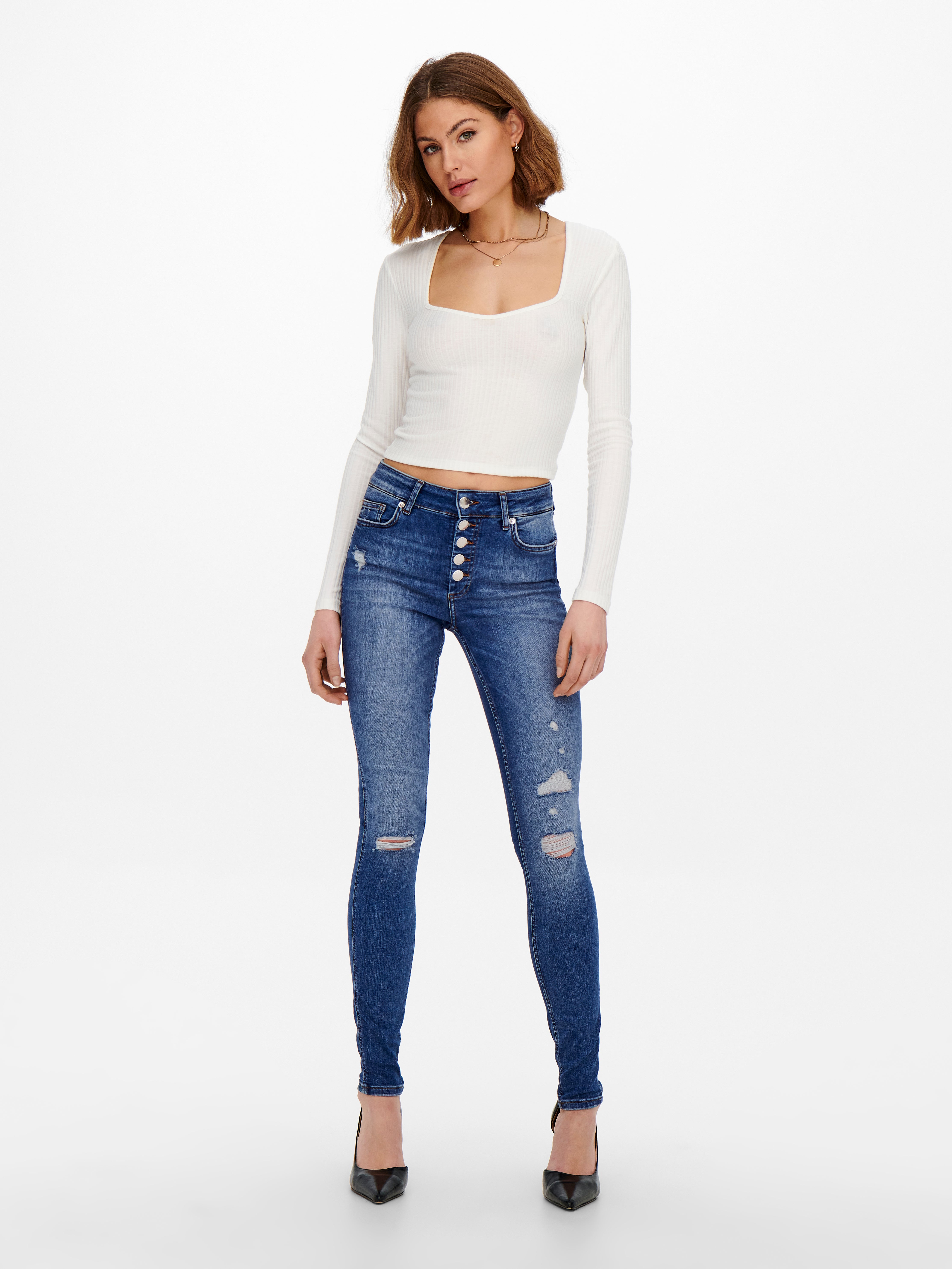 ONLBOBBY Mittlere Taille Skinny Fit Jeans Medium Blue Denim