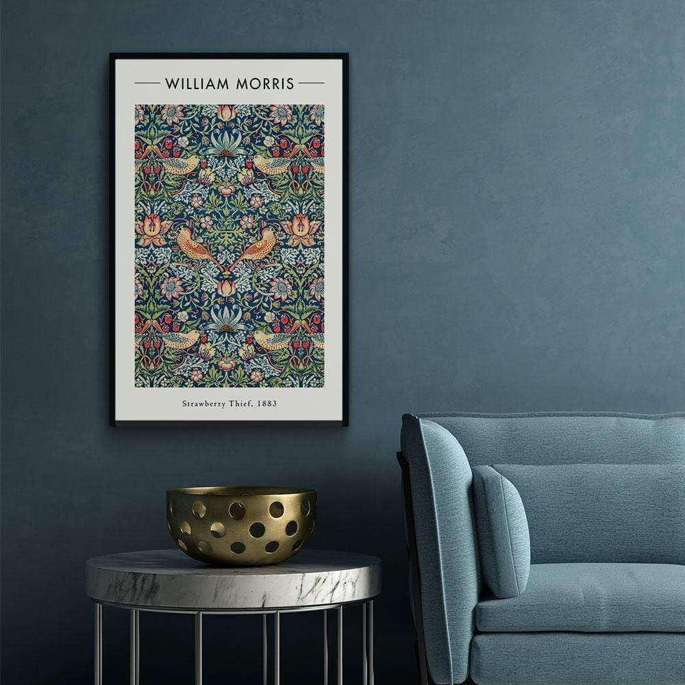 Walljar plexiglas schilderij - William Morris - Strawberry Thief Plexiglas schilderij - 60 x 90 cm