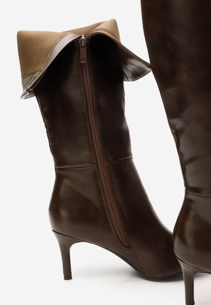 Bottes talons aiguilles brunes Zina