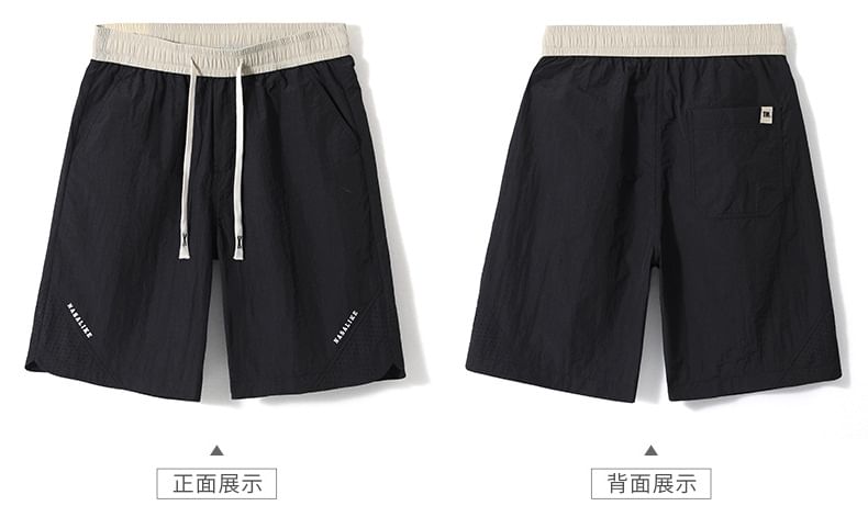 Mimiyox - Shorts met trekkoord en letters