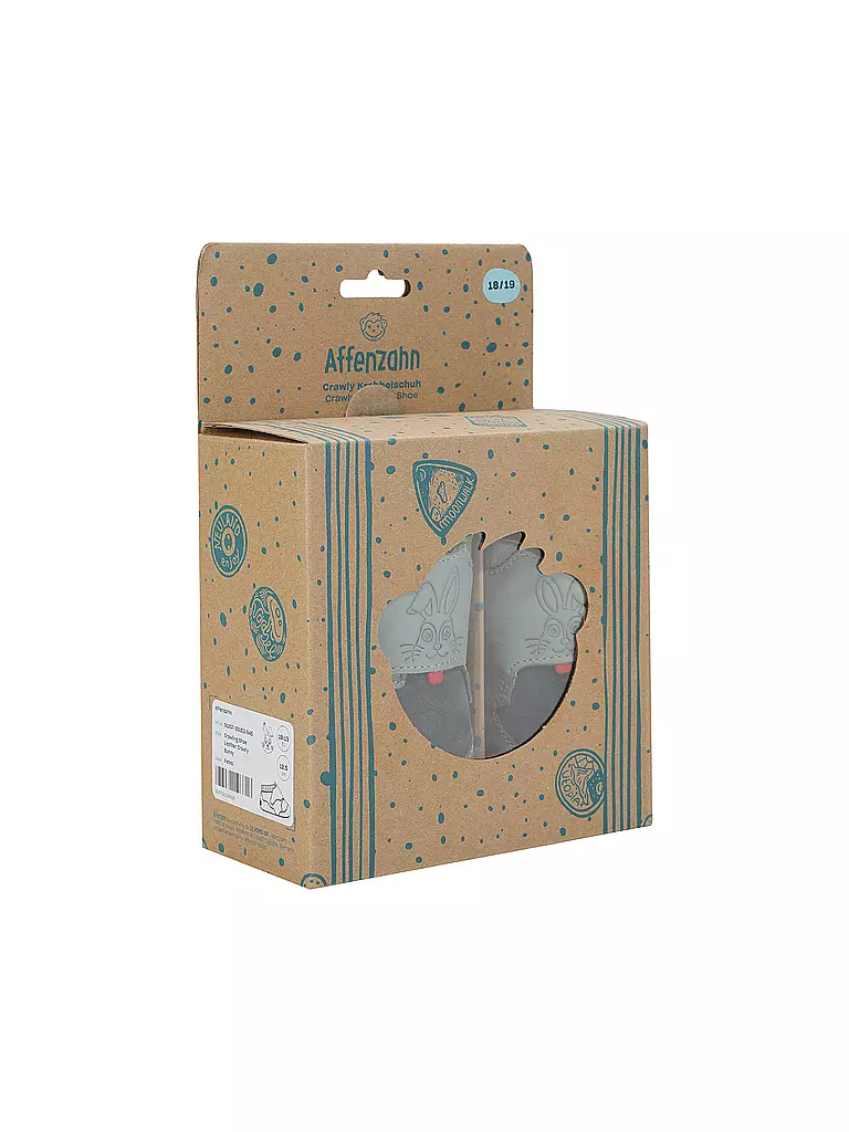 AFFENZAHN Krabbelschuhe CRAWLY HASE petrol
