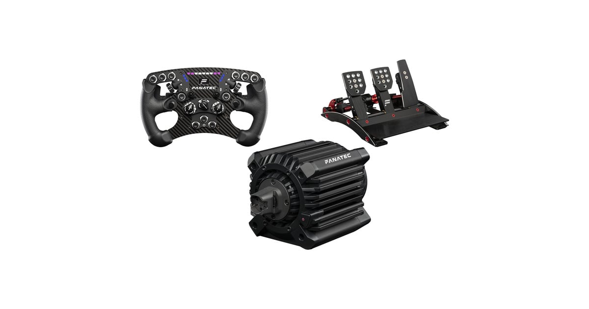 FanatecClubSport DD + Steering Wheel Formula V2.5 + Pedals V3 bundel  (Zwart, Basis, stuur en pedalen)