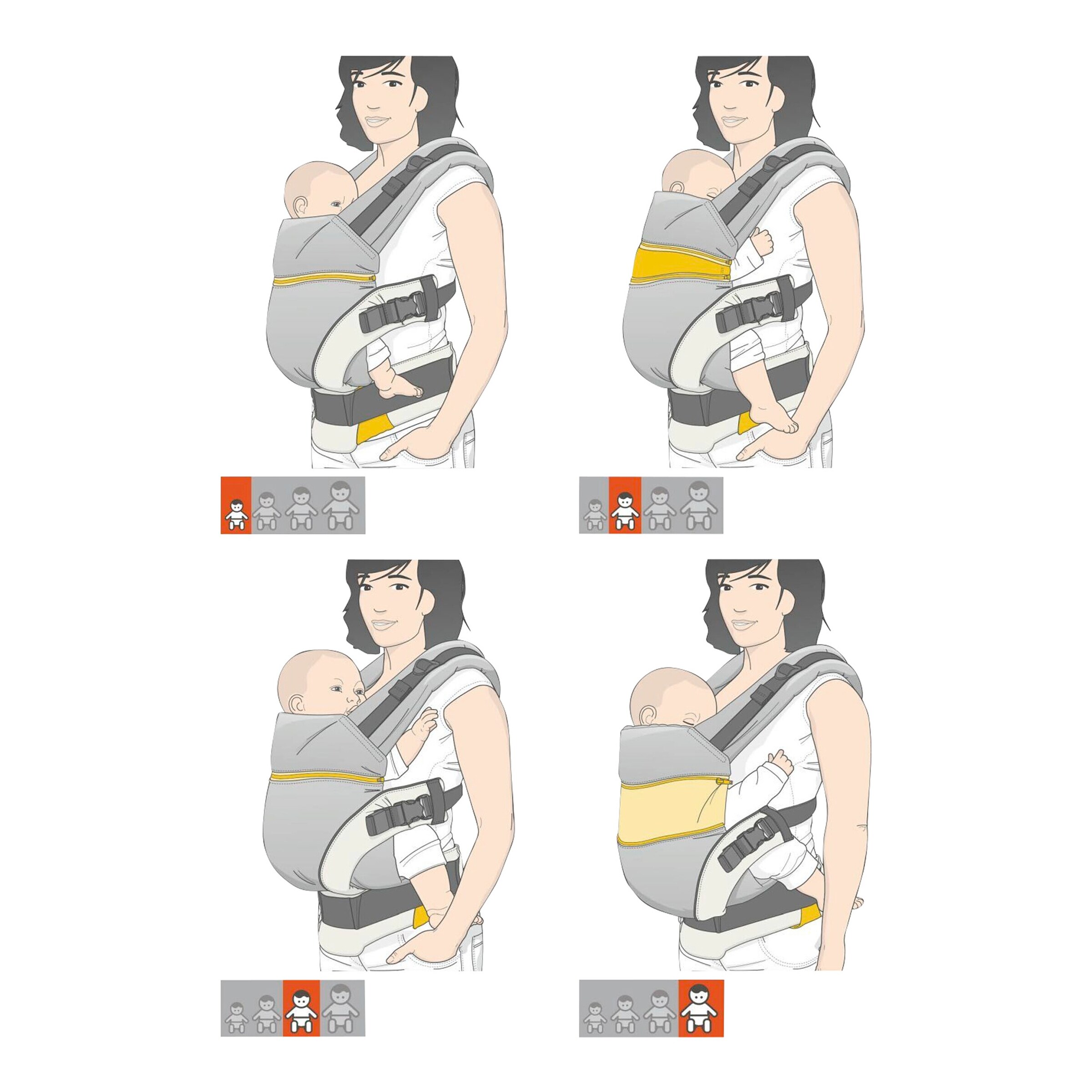 manduca® - XT Babytrage, 3 Tragepositionen, Limited Edition navy / print
