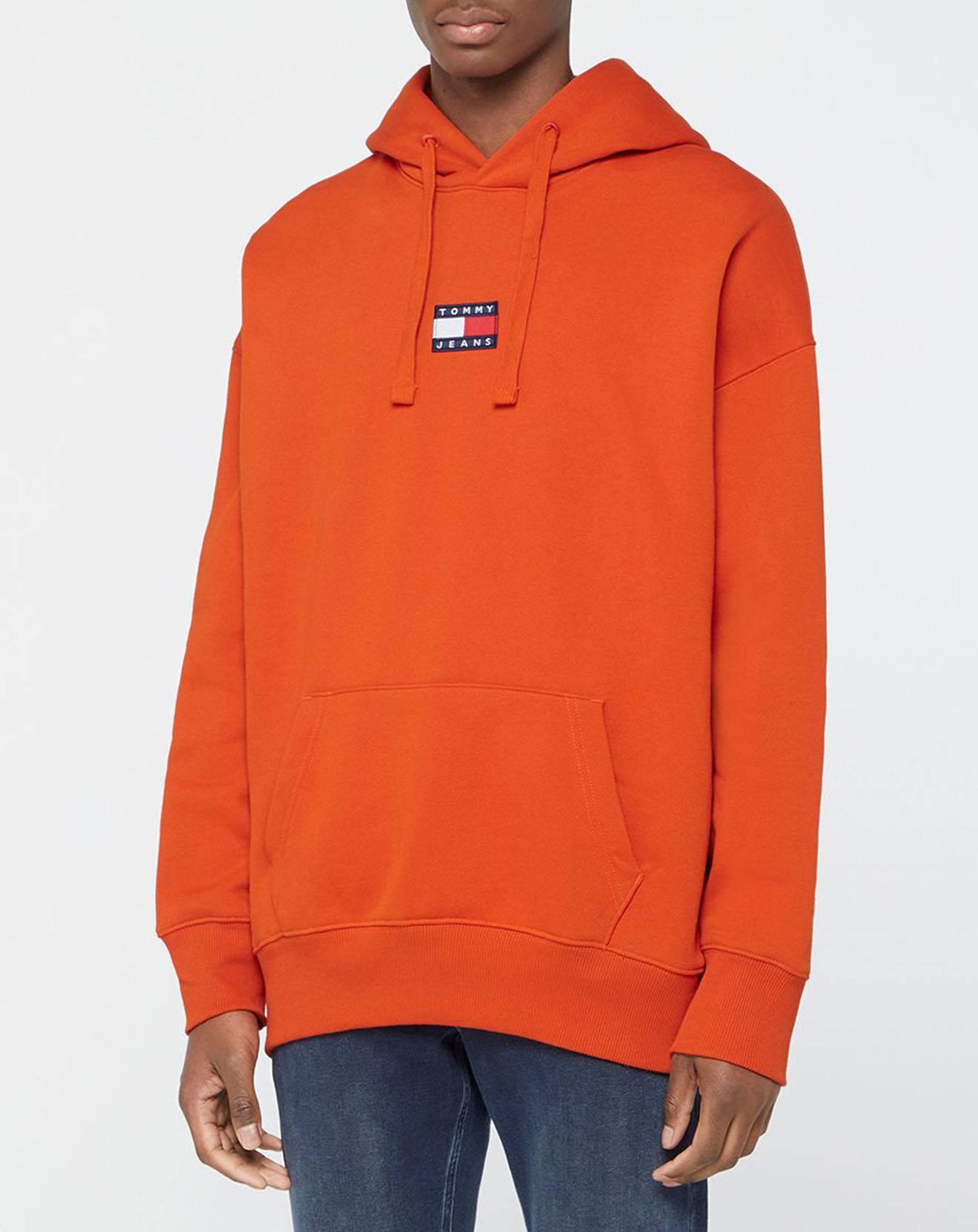 Tommy Jeans Sweat à capuche Tommy Badge orange
