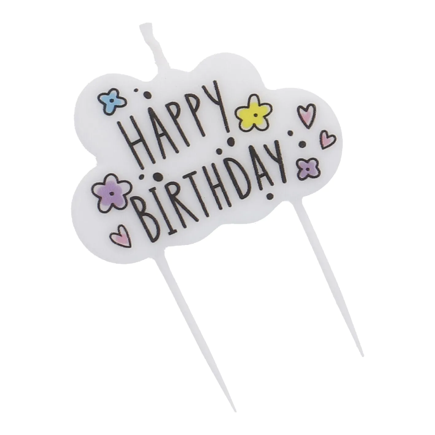 Tortenkerze Geburtstag, schwarz
