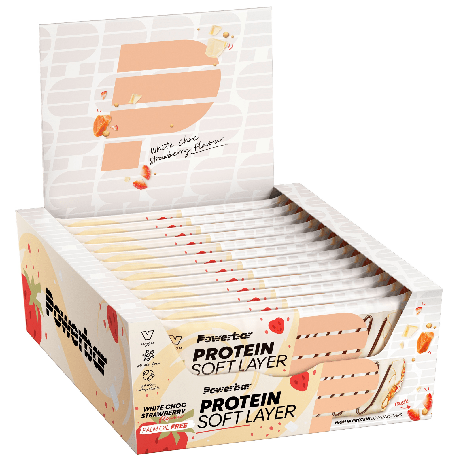 Protein Soft Layer - 12x40g - White Chocolate Strawberry
