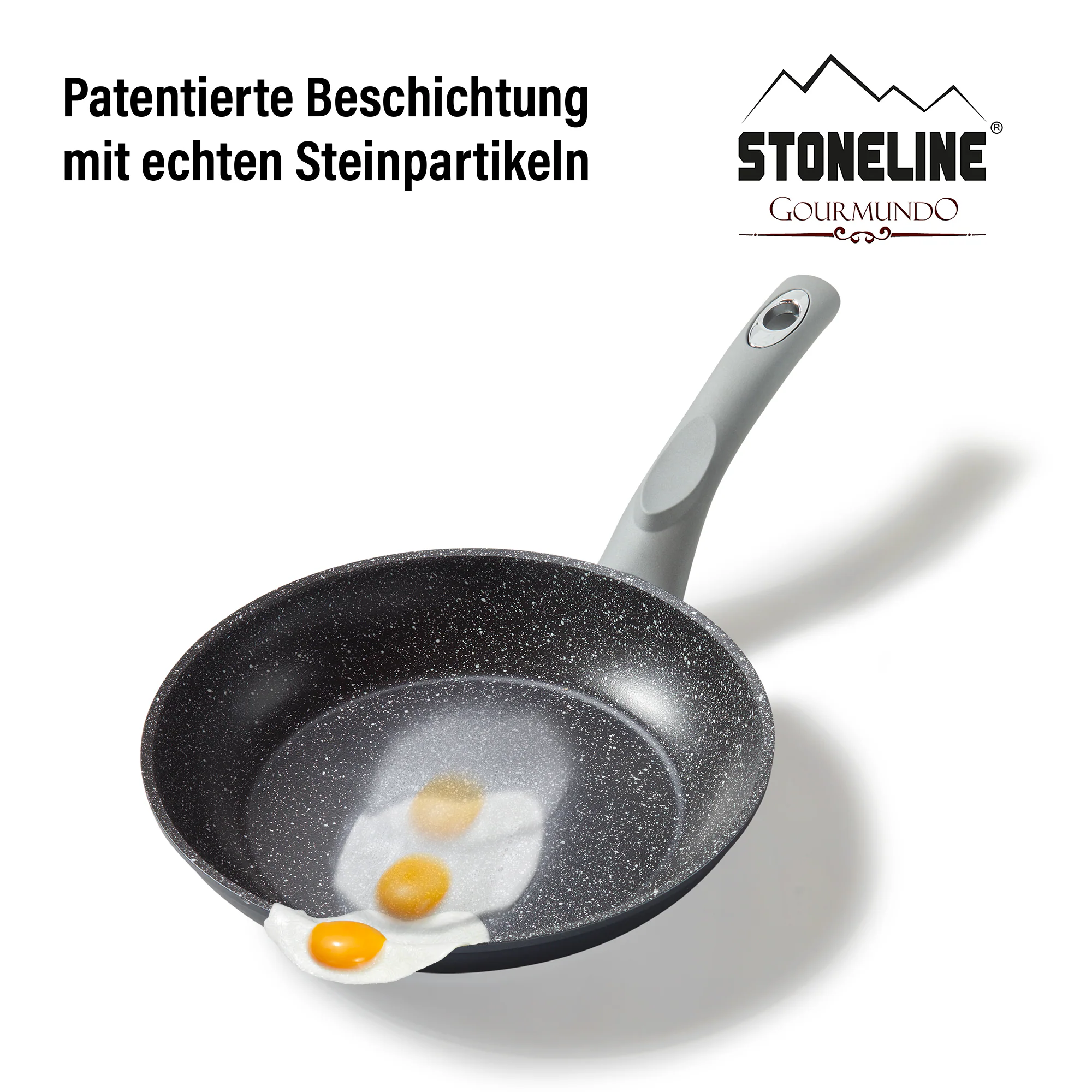 STONELINE® Gourmundo Bratpfanne 24 cm, Made in Germany, Induktion, antihaftbeschichtete Pfanne