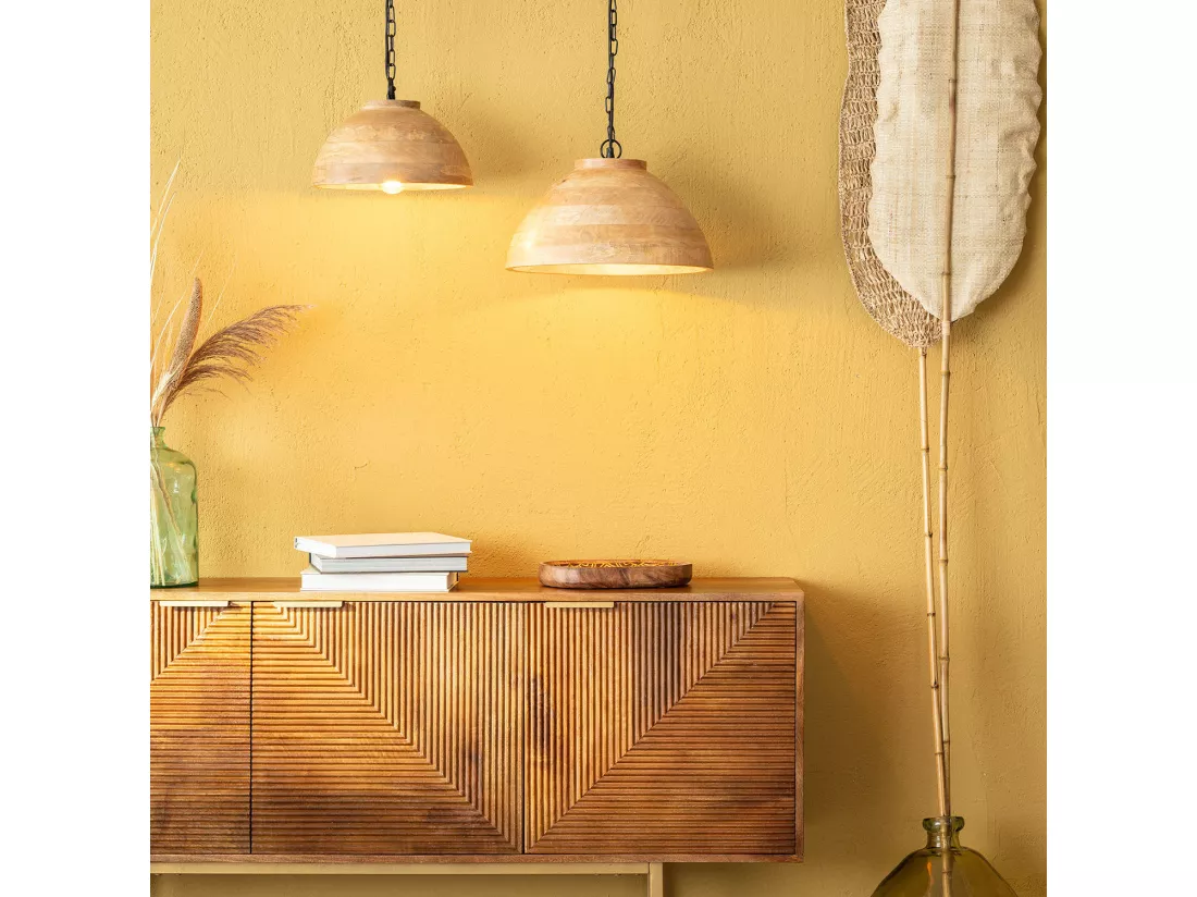 Suspension Bois Naisha M ILUZZIA Naturel