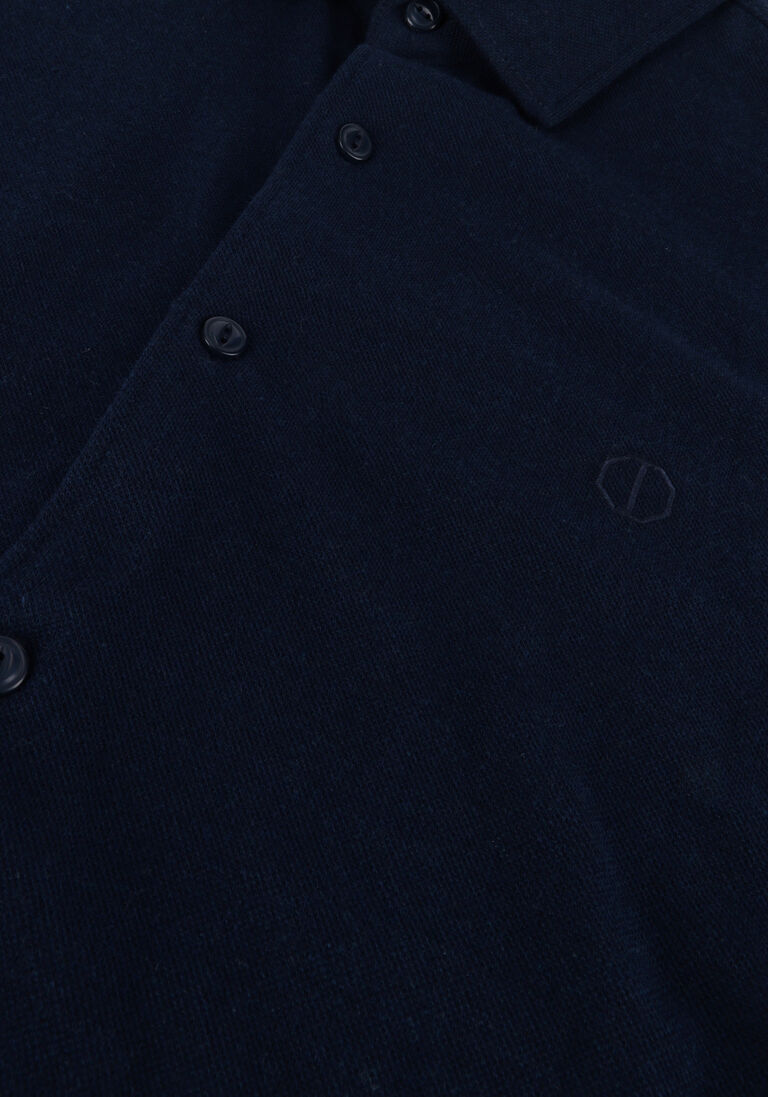 DSTREZZED donkerblauwe dstrezzed casual overhemd shirt melange pique