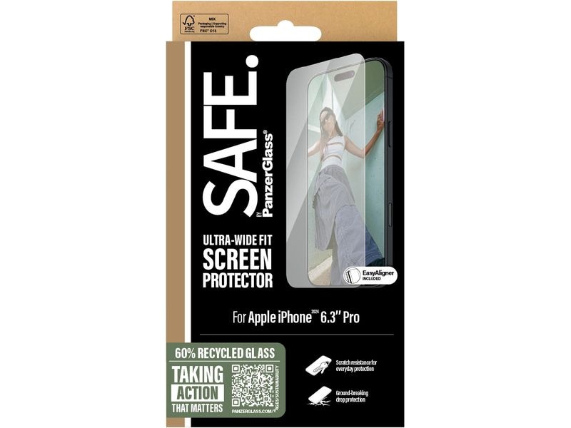 SAFE. Displayschutz Ultra Wide Fit iPhone 16 Pro Display-Schutzfolie für das Apple iPhone 16 Pro