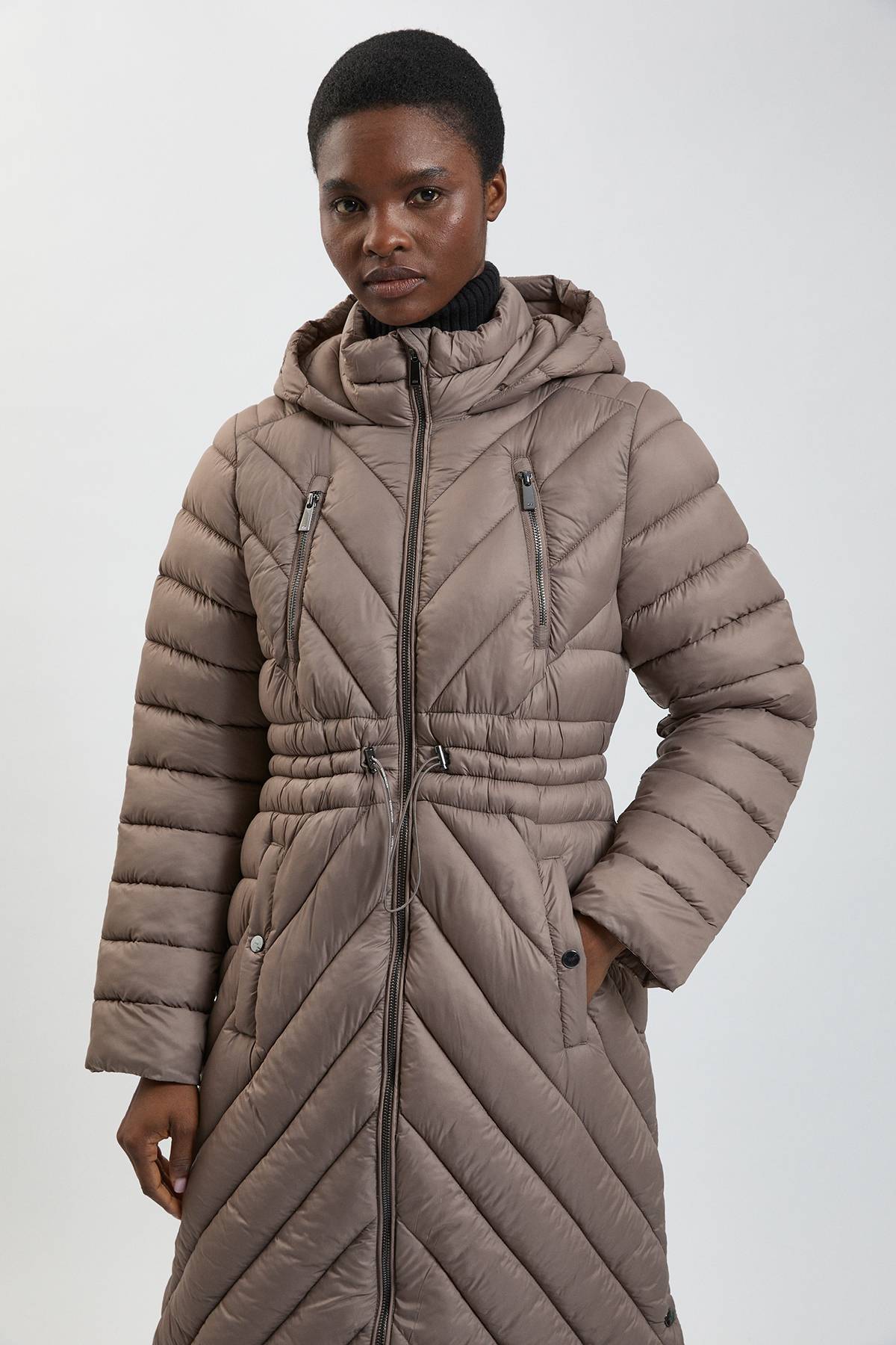 KarenMillen Manteau Maxi Léger Pliable Petite