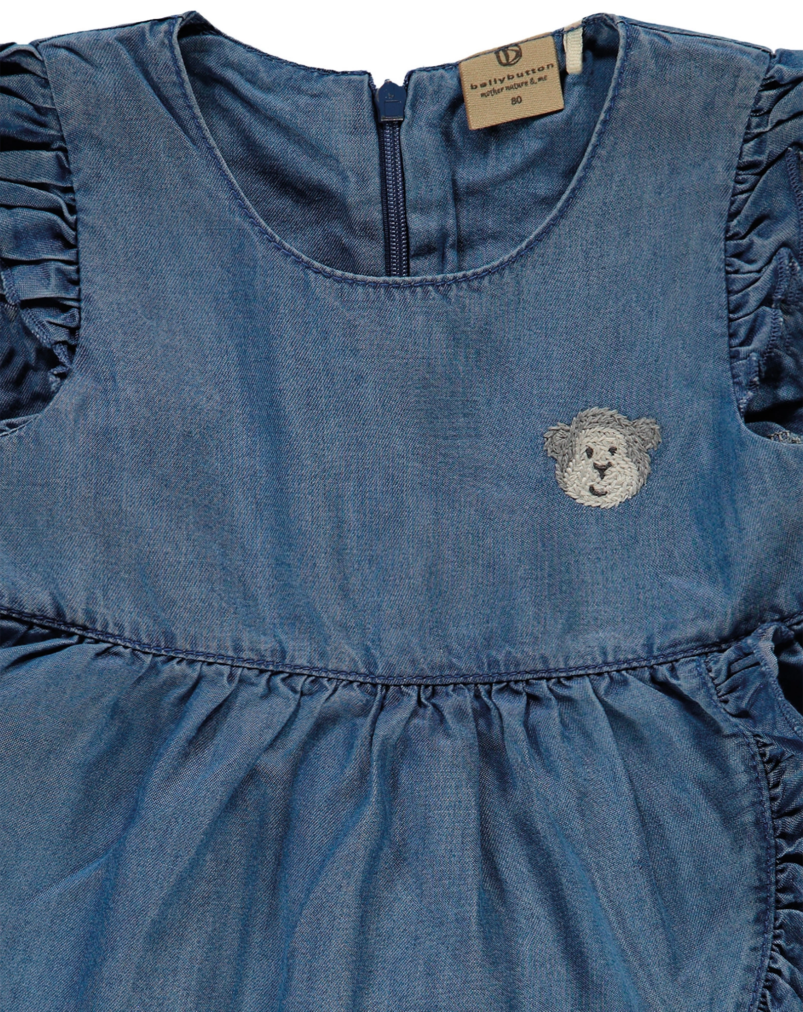 Kleid FLOUNCE mit Flügelärmeln in denim blue