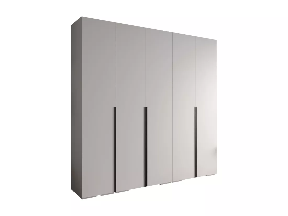 Inova 1 armoire à portes battantes 236,7/250/47 5 porte (blanc/Nero)