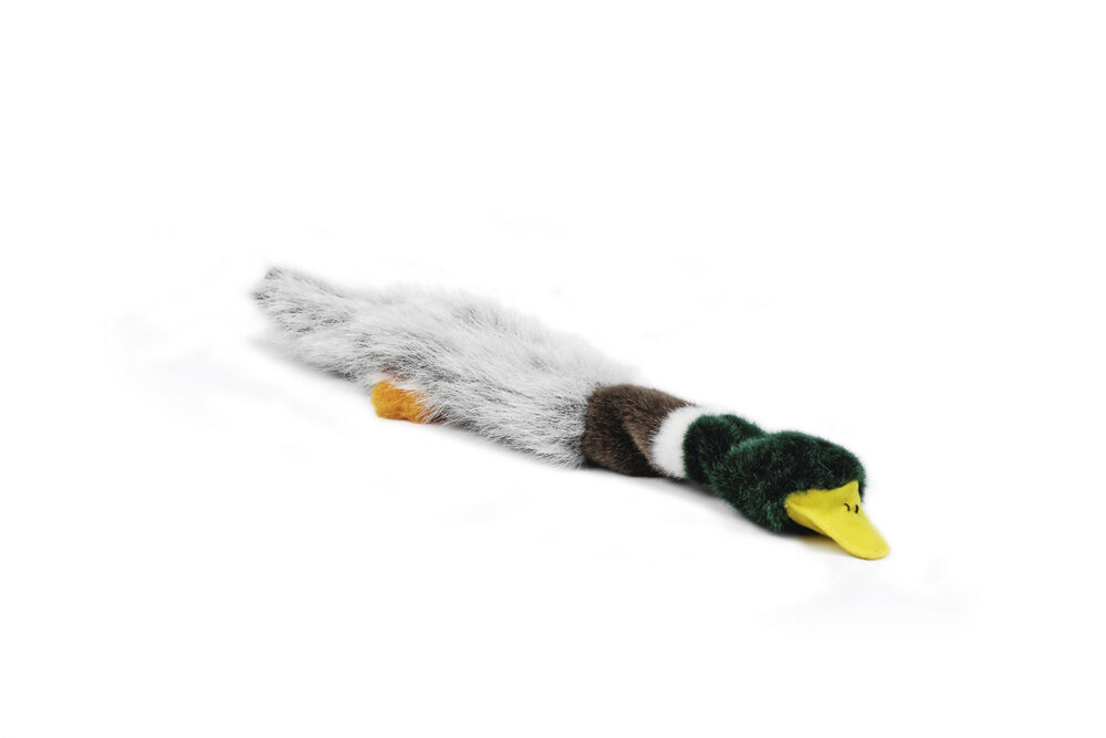 Beeztees Flatino Eend - Knuffel - Hondenspeelgoed - multi - 3x10x11 cm - M