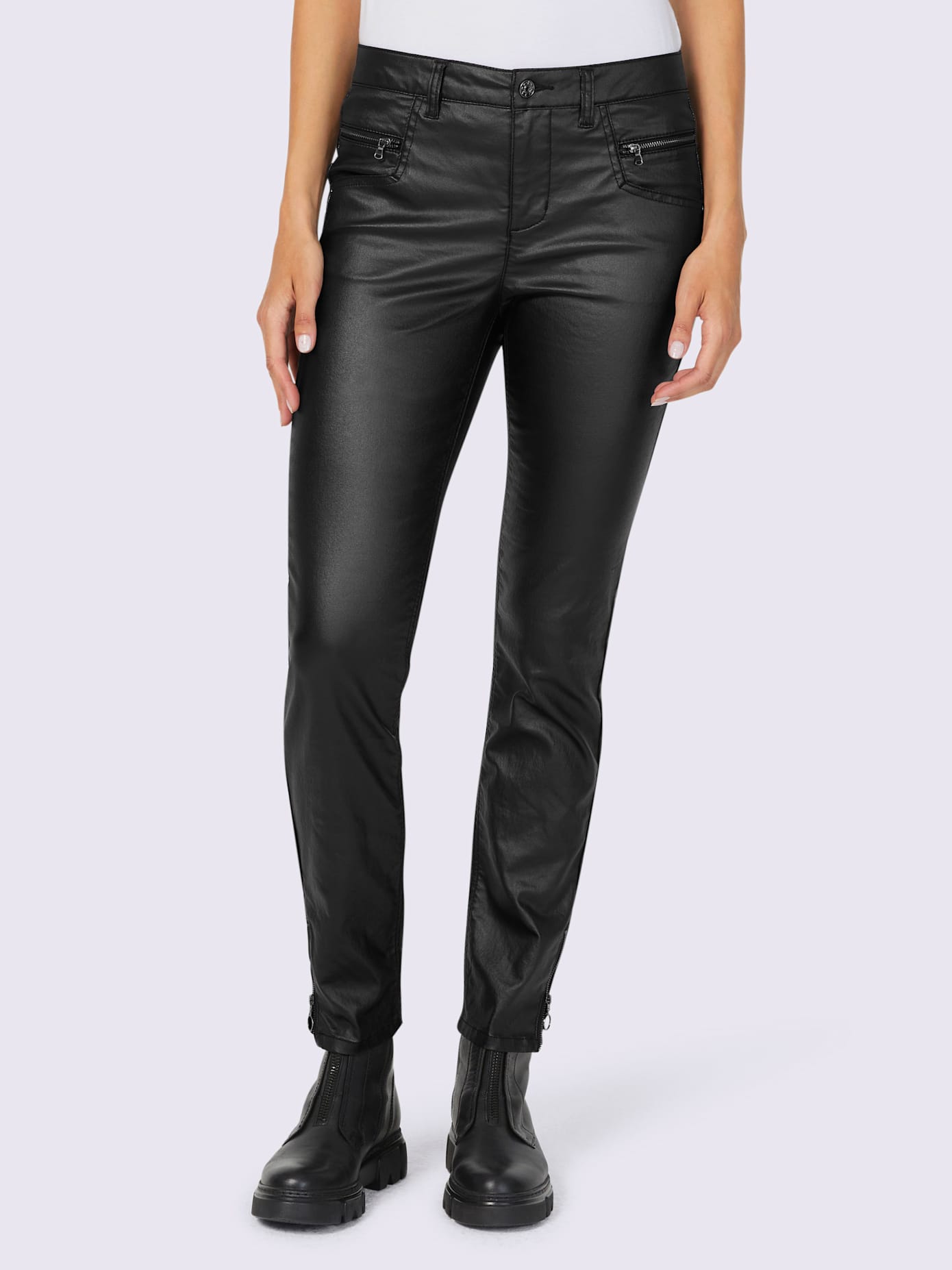 Pantalon push-up revêtement mat et brillant