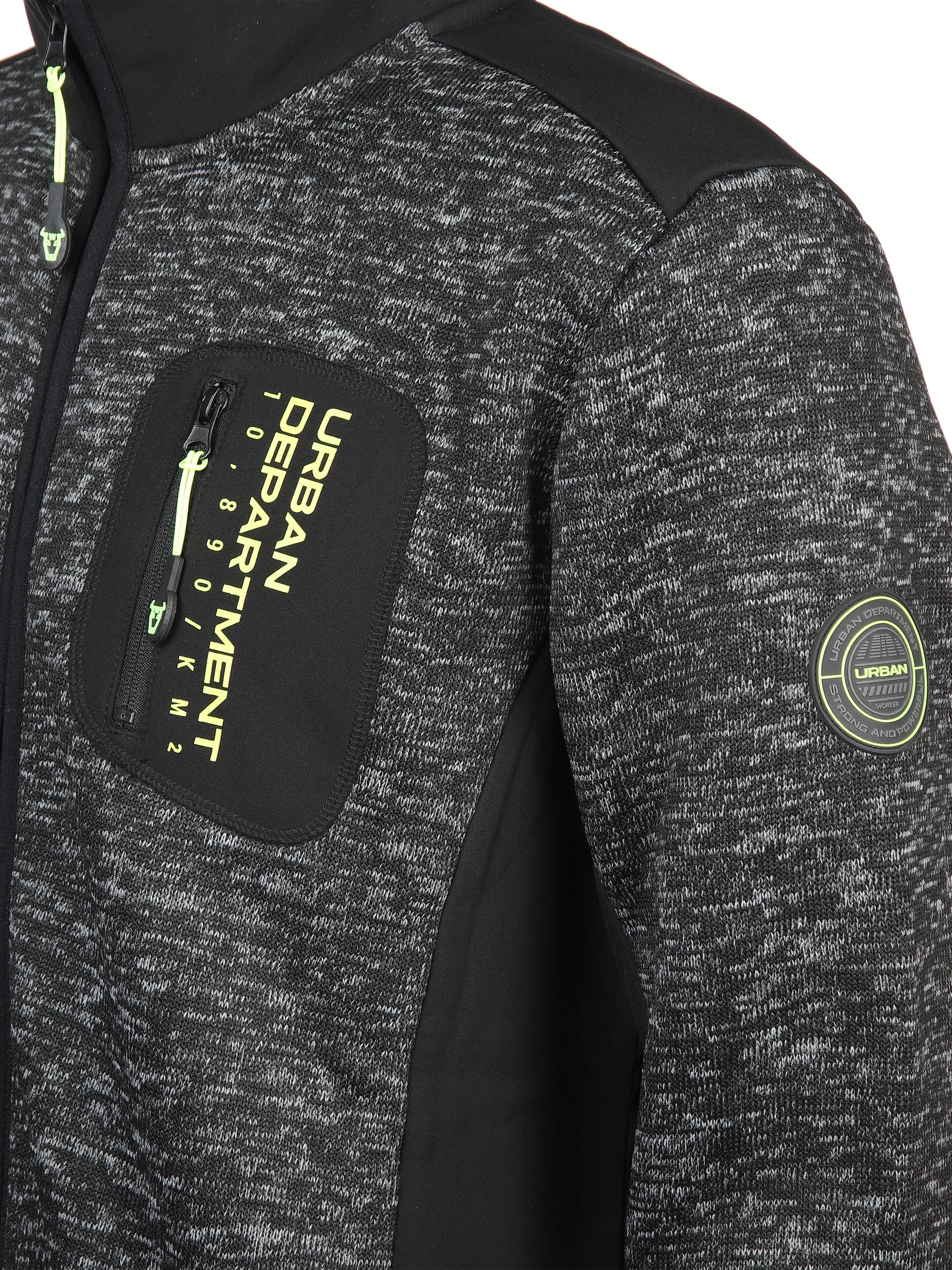 Herren Strickfleecejacke