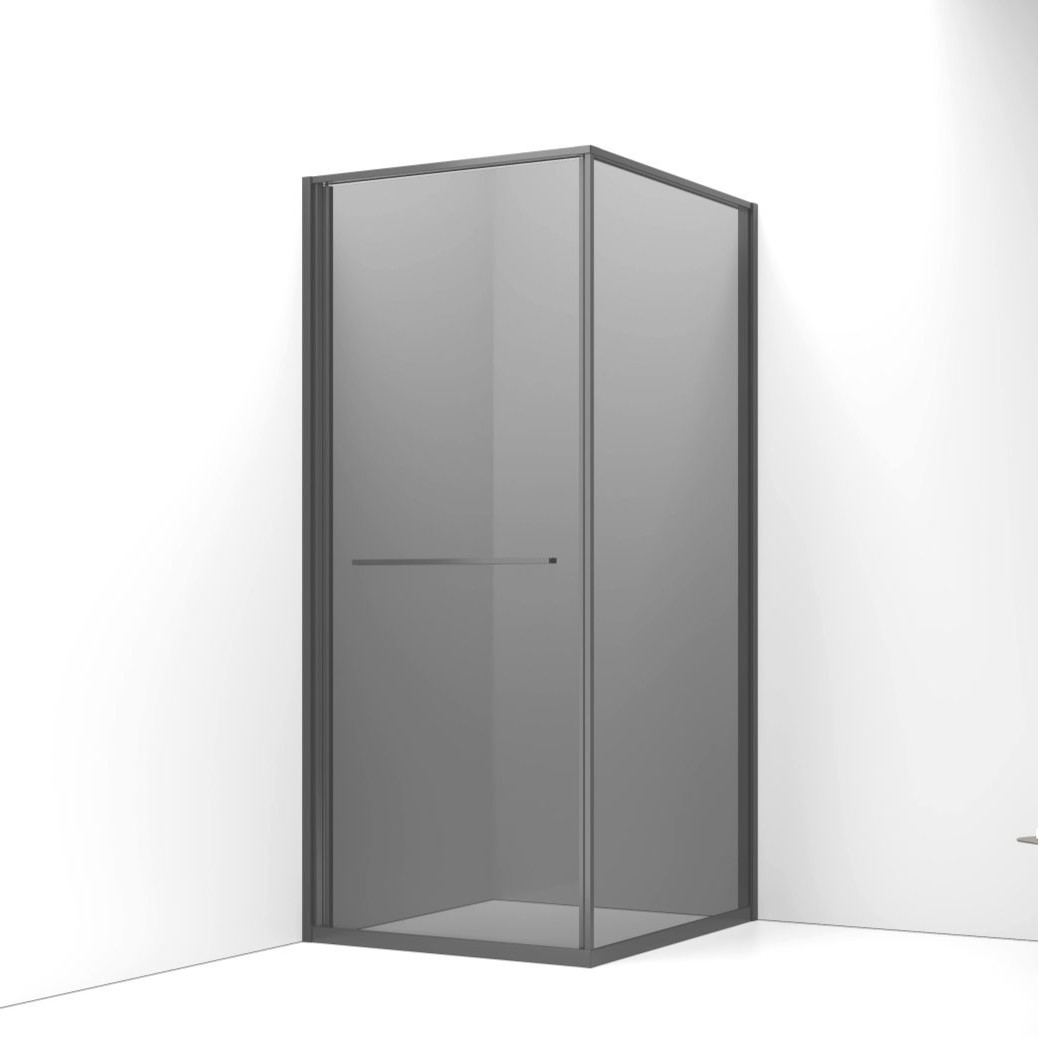 SaniGoods Harper douchecabine met schuifdeur 90x90x200cm zwart mat