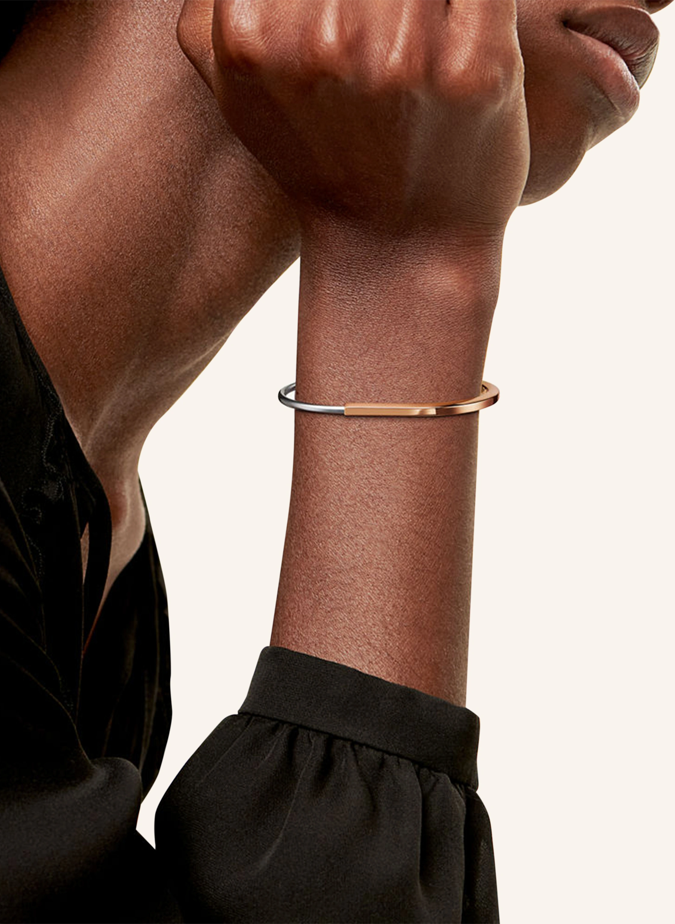 TIFFANY & Co. Tiffany Lock ARMREIF aus 18 Karat Rosé- und Weißgold