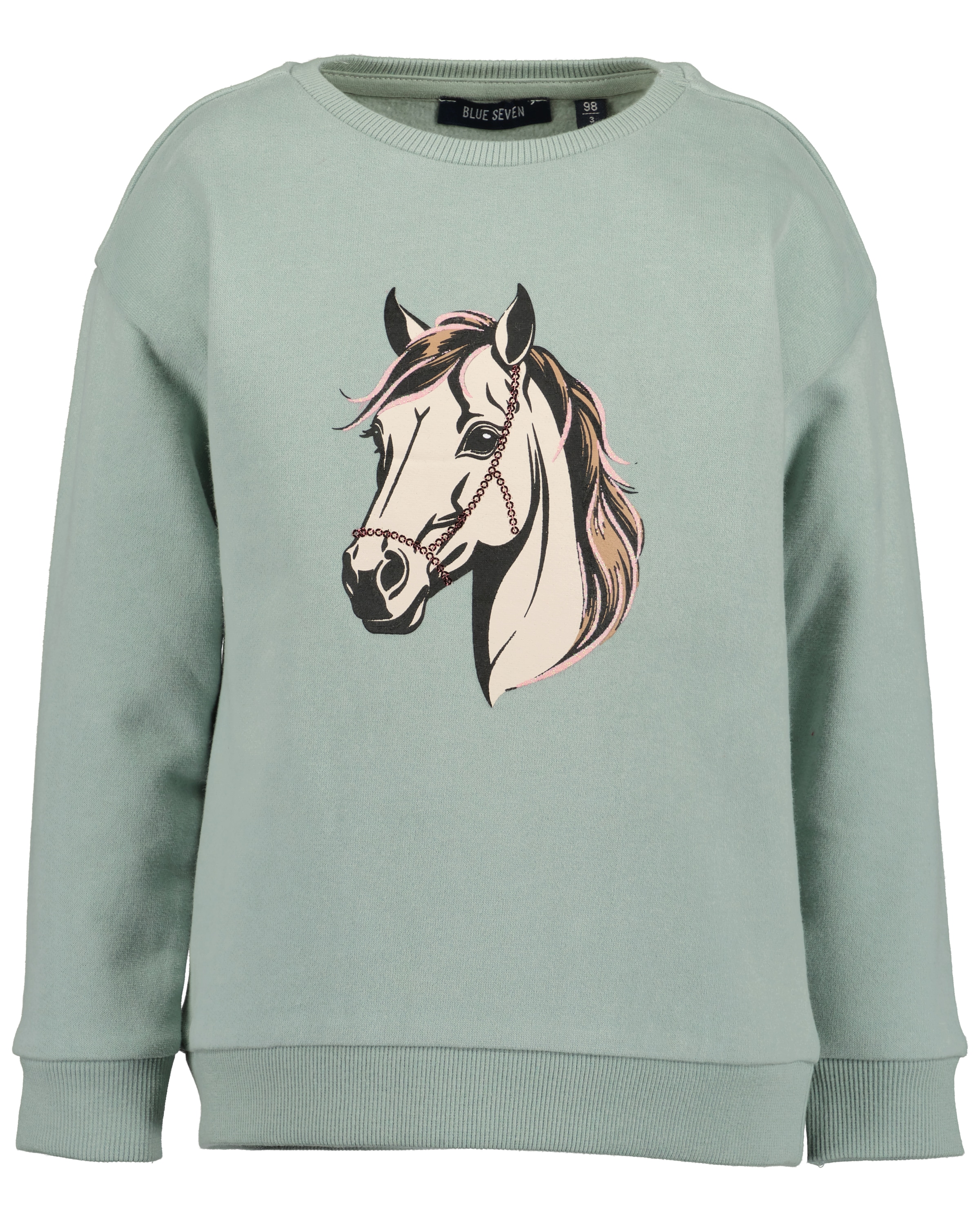 Blue Seven Sweatshirt , mit hochwertigem Pferdemotiv mit Pailletten