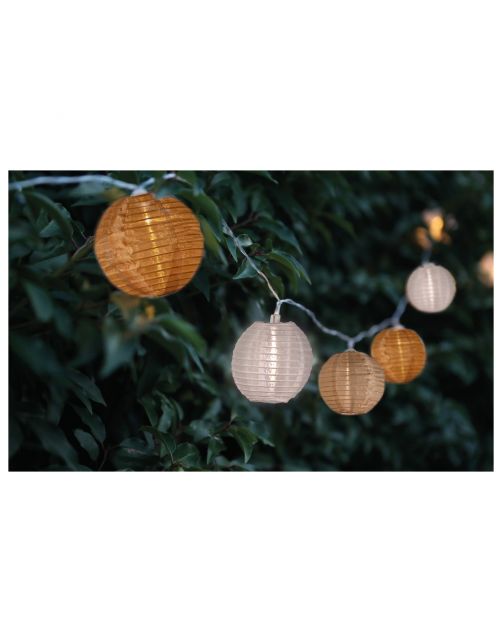 Anna's Collection Solar Lampionnen - Verlichting - Wit Vanille 10 Lampjes