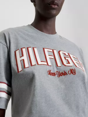 Camiseta de arquivo com listras contrastantes