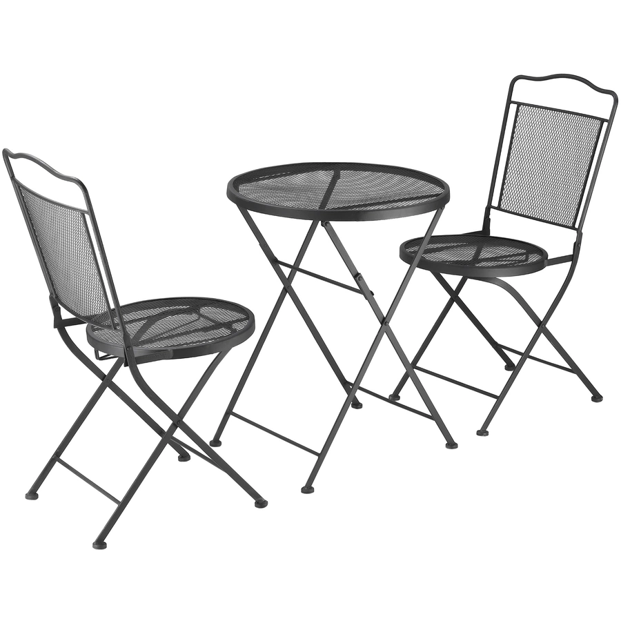 Outsunny Gartenmöbel-Set mit 2 Stühle schwarz