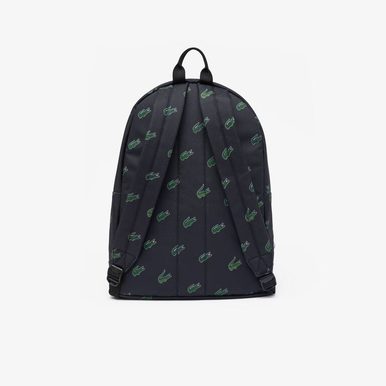 Sac à dos à imprimé crocodile Sacs à dos - Bleu - Lacoste - Unisex