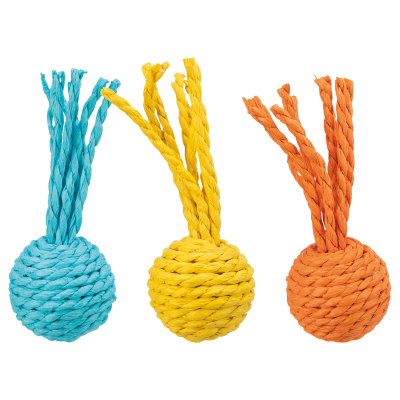 Trixie Katzenspielzeug Rasselball mit Papierkordel ø4cm