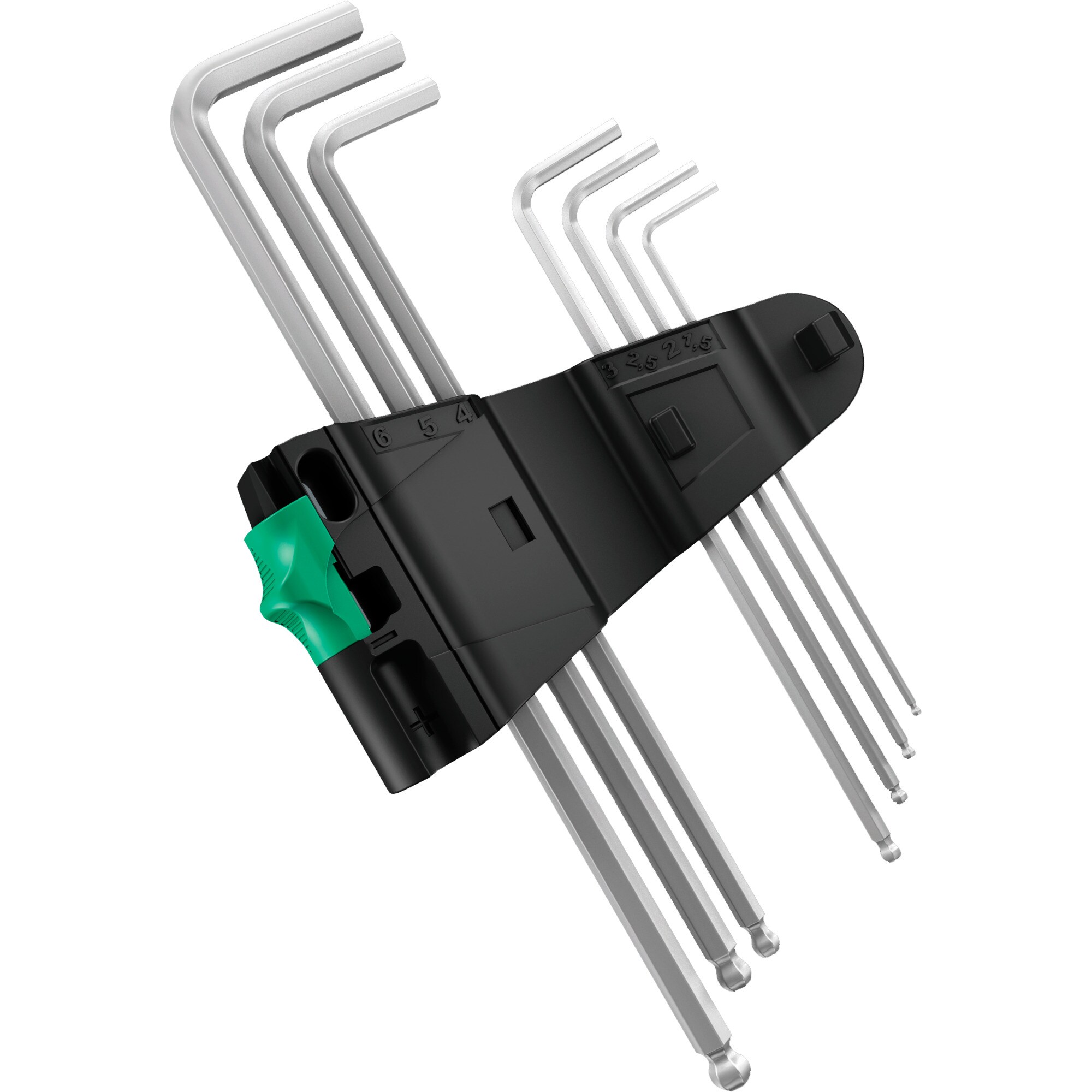 Wera Schraubendreher 950/9 Hex-Plus 2 Winkelschlüsselsatz, 9-teilig