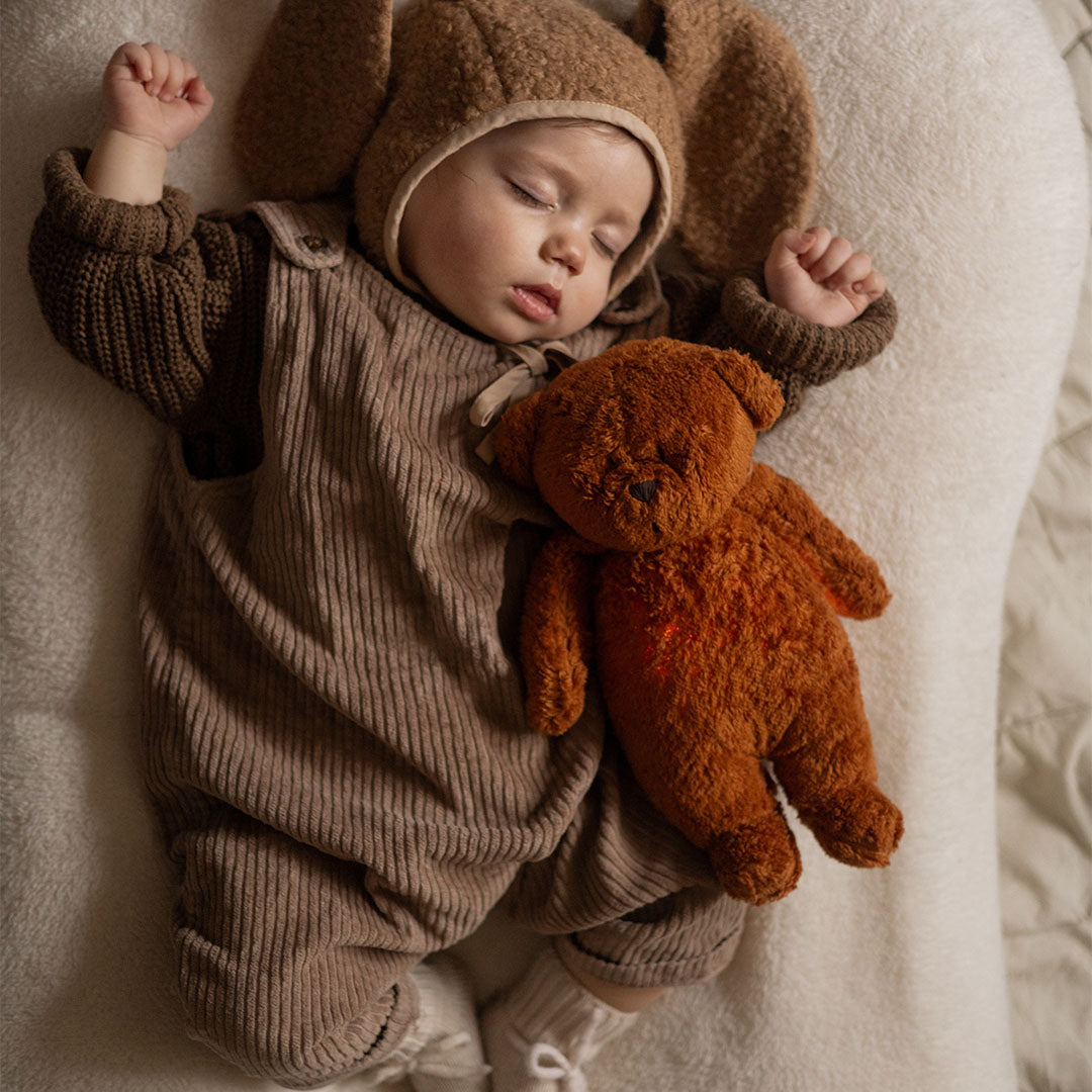 Moonie 2.0 next gen knuffelbeer met nachtlamp caramel natur