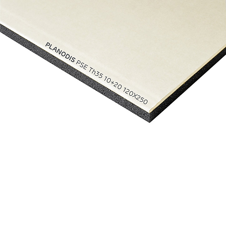 Plaque de doublage Planodis (TH35) 250 x 120 cm, ép. 9,5 mm + 20 mm (vendue à la plaque) zone 
