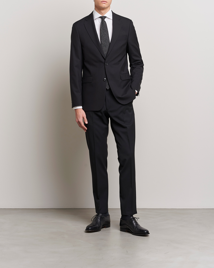Oscar Jacobson Falk Wool Blazer Black