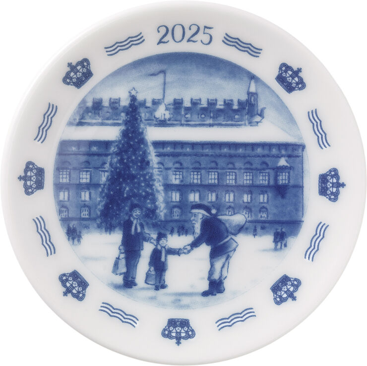 Royal Copenhagen Royal Copenhagen plakette 2025, Jul i København, 8,5 cm Hvid
