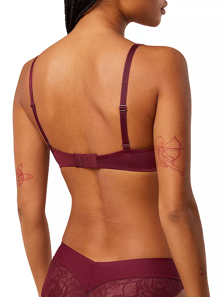 TRIUMPH BH mit Bügel BODY MAKE-UP ILLUSION LACE  woodrose dunkelrot