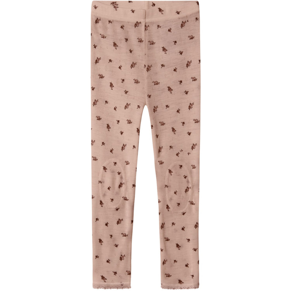 Køb Name It Shadow Gray Small Flowers Nmfwang Uld Needle Leggings Noos