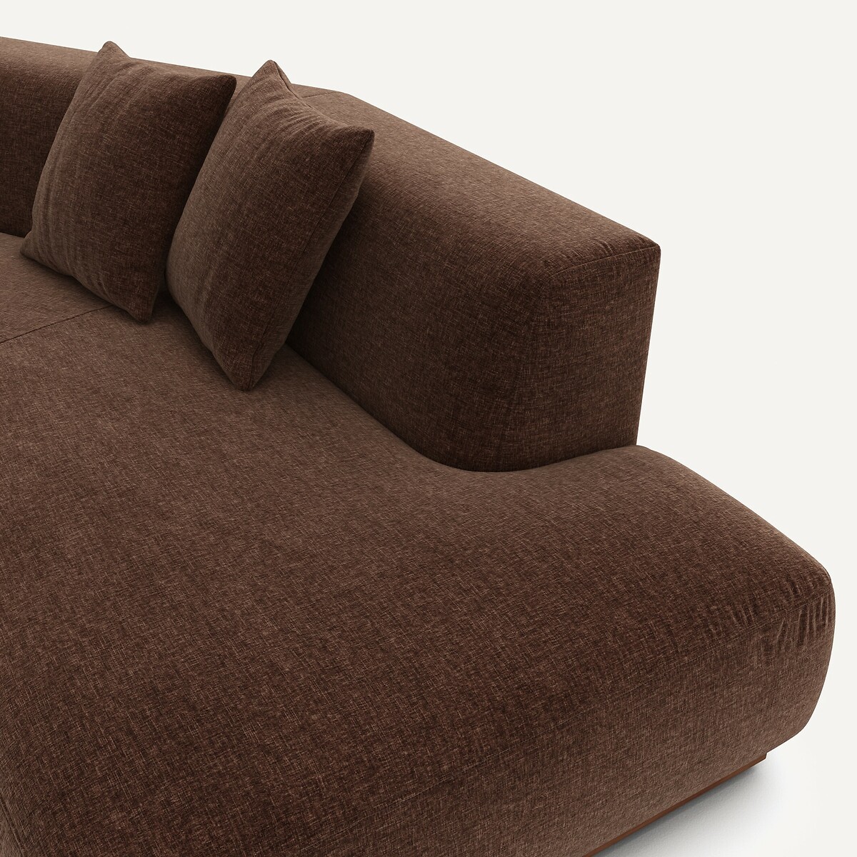 AM.PM<br>Sofá de canto aberto em veludo chenille, Jacopo