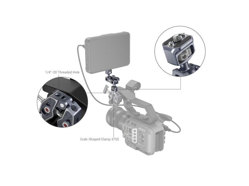 Smallrig Magic Arm with Dual Ball Heads (1/4-20 Screws) Magic Arm mit zwei Kugelköpfen