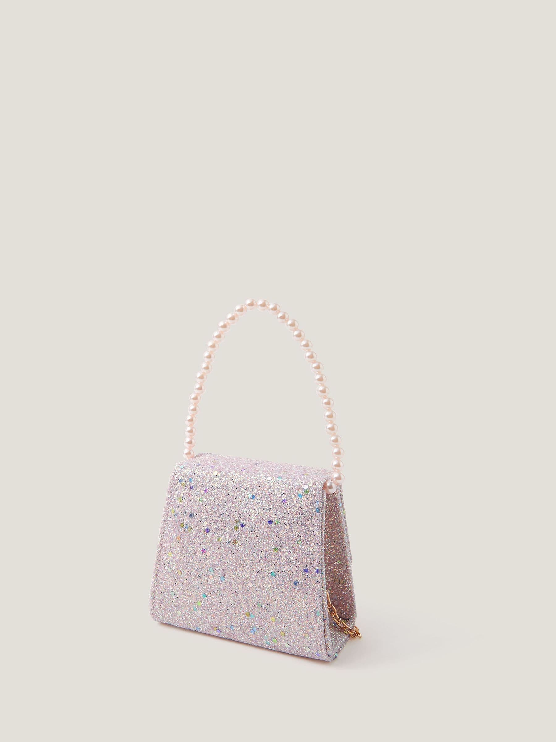 Monsoon Bow Glitter Bag & Hair Clips Set