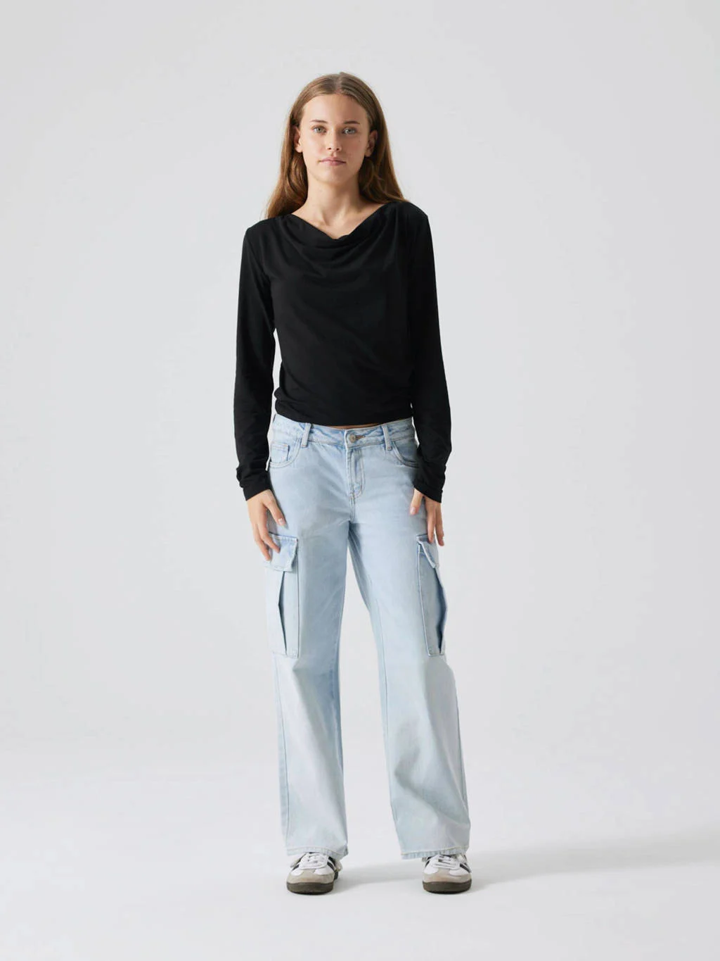 LMTD wide leg jeans NLFTARTIZZA light blue denim