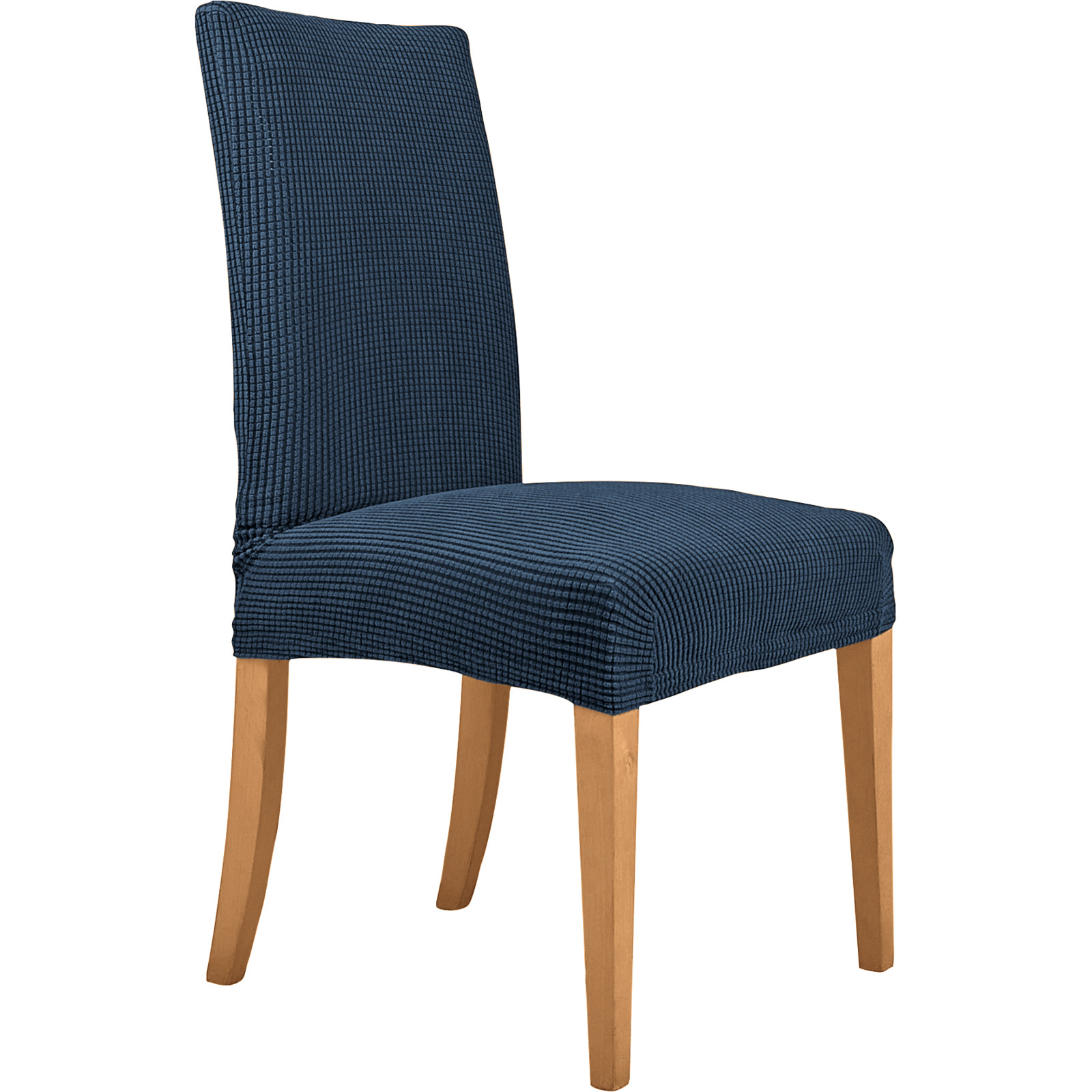 Stuhlhusse Popcorn 2er-Pack navy