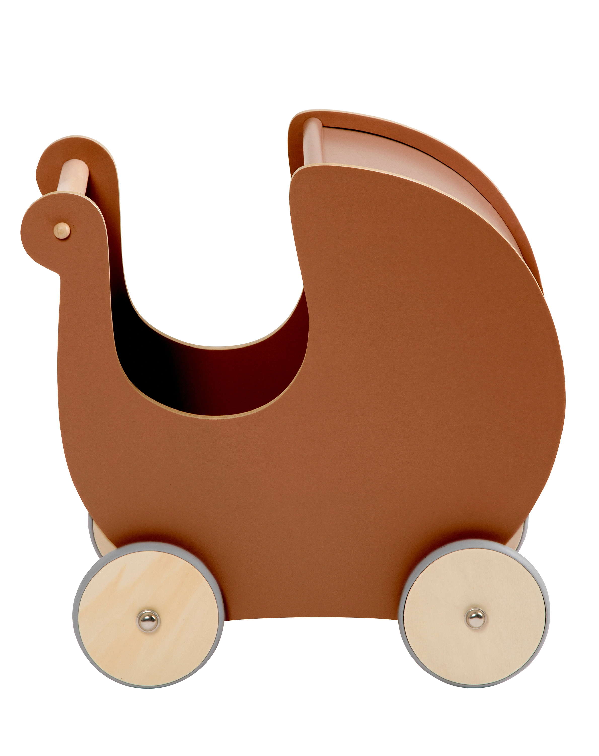 Holz-Puppenwagen CLASSIC in dark amber