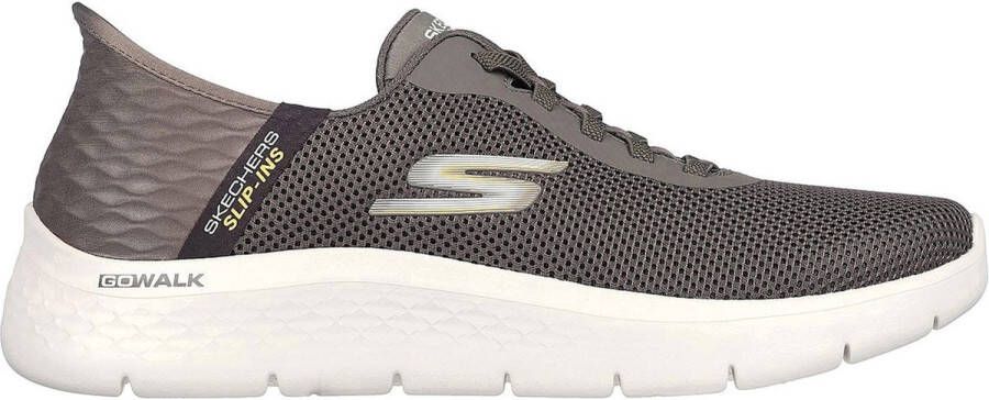 Skechers Slip-ins Go Walk Flex Hands Up Heren Instappers Bruin