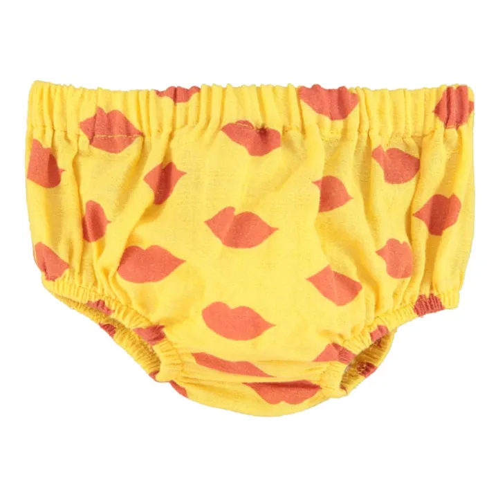 Piupiuchick Bloomer Lips Gaze de Coton Bio | Jaune