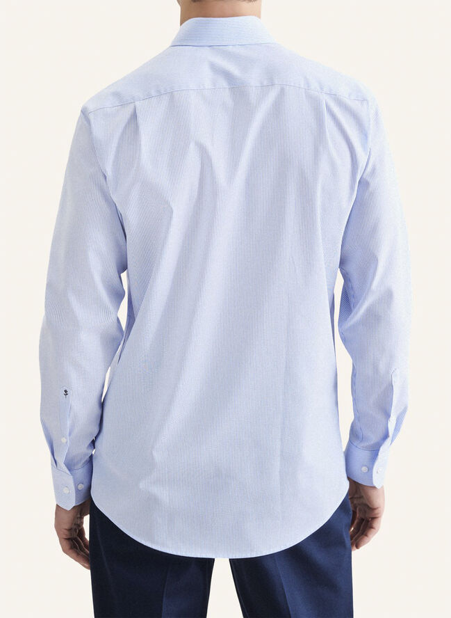 Seidensticker Business Shirt Regular Long sleeve Kent-Collar Stripes Blue