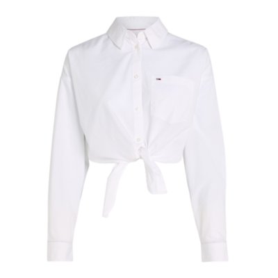 Chemise à manches longues femme Tjw Front Knot Poplin TOMMY HILFIGER