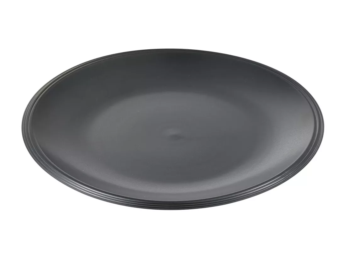 Set de 4 assiettes à viande BBQ en céramique Ø27cm Noir Bergner